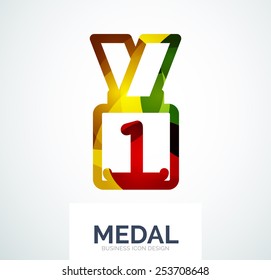 Colorful award business logo, abstract color shape design