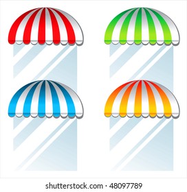 colorful awnings