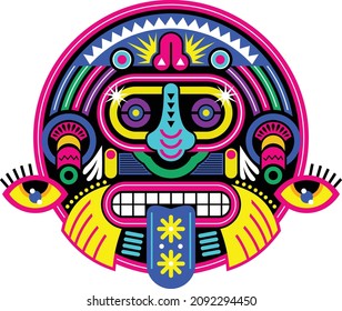 Colorful Aztec Decorative Vector Illustration