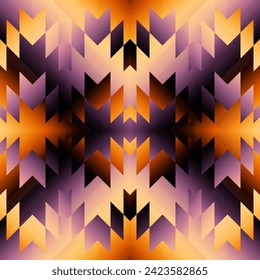 Colorful Aztec Fabric, Wallpaper and Home Decor. Abstract seamless tileable pattern. Triangles aztec background. Vector image.