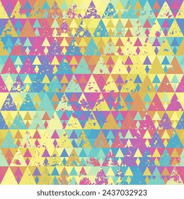 Colorful Aztec Fabric, Wallpaper and Home Decor. Abstract seamless tileable pattern. Triangles aztec background. Vector image.