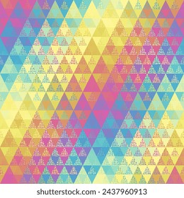 Colorful Aztec Fabric, Wallpaper and Home Decor. Abstract seamless tileable pattern. Triangles aztec background. Vector image.