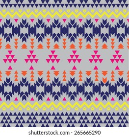 Colorful aztec seamless background