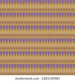 Colorful Aztec Tribal Decorative Ethnic Ornamental Shapes Borders	
