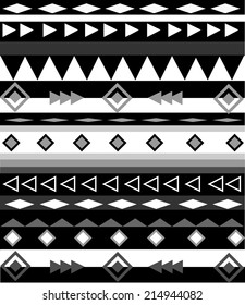 Colorful Aztec tribal pattern vector