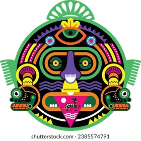 Colorful Aztec Vector Illustration for Decorative, ethnic, ornament 