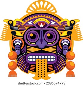 Colorful Aztec Vector Illustration for Decorative, ethnic, ornament 