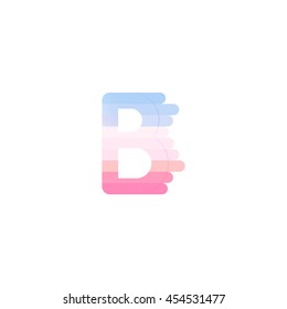 Colorful b Letters, vector design template elements for design