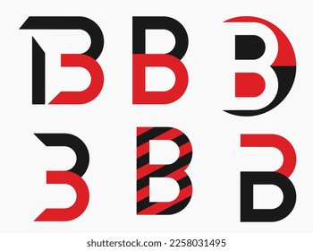Colorful B logo design vector