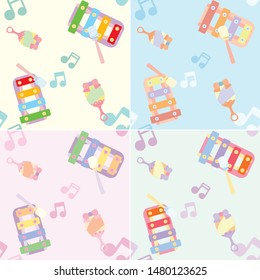 Colorful Baby Instrumental Toy Wallpaper