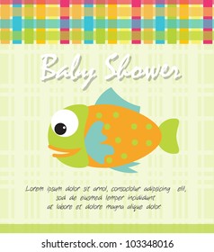 colorful baby shower card