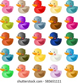 Colorful baby shower duck
