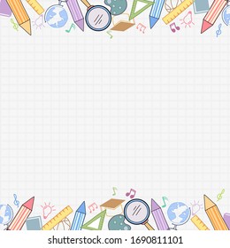 colorful back to school background.	
