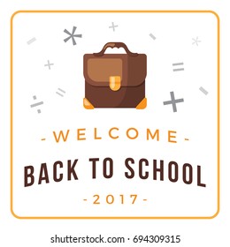 Colorful Back to School logotype on White Background. Back to School Sticker Design.