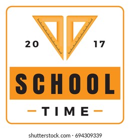 Colorful Back to School logotype on White Background. Back to School Sticker Design.