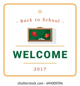 Colorful Back to School logotype on White Background. Back to School Sticker Design.
