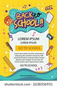 colorful back to school poster template