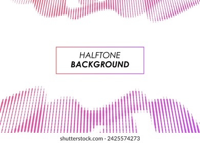 Colorful backdrop with dynamic square halftone. Wavy vibrant square halftone background. Abstract monochrome illustrated graphic design.