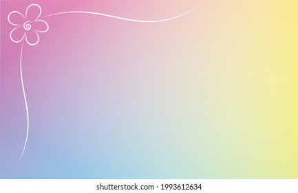 Fondo colorido con una flor blanca