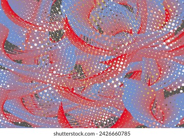 Fondo colorido con líneas y puntos para textiles o telas. Textura decorativa en tonalidad rojo-púrpura para conceptos de negocio, estampados, cubiertas, vacaciones o eventos, scrapbooking, azulejos, interiores, etc.