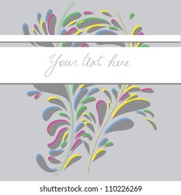 Colorful backdrops postcard. Vector