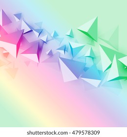 colorful background with 3d polygon triangle shapes