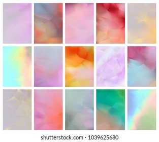 Colorful background. Abstract. Blurred. The edges. Multicolored. Templates for business cards. Set.