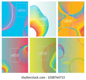 Colorful background. Abstract. Blurred. Multicolored. Strips. Blend. Templates for design. Business cards. Set.