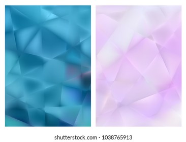 Colorful background. Abstract. Blurred. Multicolored. The edges. Templates for design. Business cards. Set.