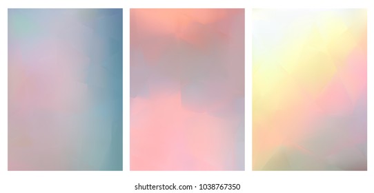 Colorful background. Abstract. Blurred. Multicolored. The edges. Templates for design. Business cards. Set.