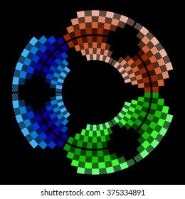 Colorful background. Abstract circular shapes form. Illustration vector design.