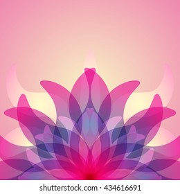 Colorful background with abstract flower. Vector illustration.