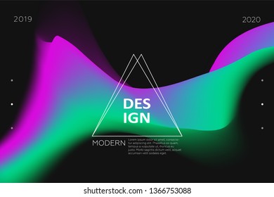 Colorful background. Abstract fluid dynamic shapes. Liquid colors on white background. Modern template for poster or banner