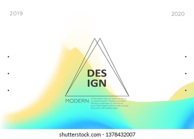 Colorful background. Abstract fluid dynamic shapes. Liquid colors on white background. Modern template for poster or banner