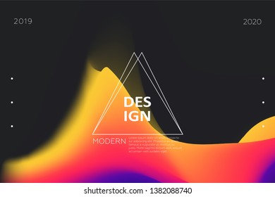 Colorful background. Abstract fluid dynamic shapes. Liquid colors on white background. Modern template for poster or banner