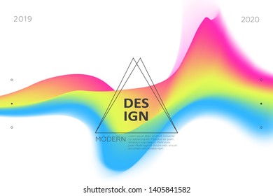 Colorful background. Abstract fluid dynamic shapes. Liquid colors on white background. Modern template for poster or banner