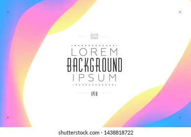 Colorful background. Abstract fluid dynamic shapes. Liquid colors on white background. Modern template for poster or banner