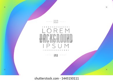 Colorful background. Abstract fluid dynamic shapes. Liquid colors on white background. Modern template for poster or banner