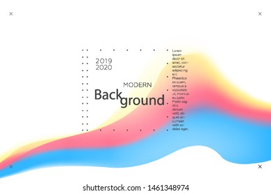 Colorful background. Abstract fluid dynamic shapes. Liquid colors on white background. Modern template for poster or banner