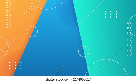 Colorful background with abstract geometric shapes design pattern texture for presentation, business banner, fashion design show, invitation, happy birthday party backdrop