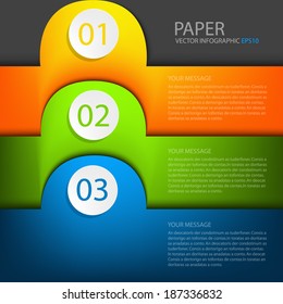 colorful background abstract infographic for work plan on black background for text and message design