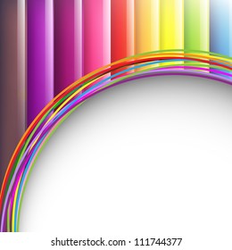 Farbiger Hintergrund mit abstraktem Liniendesign, Vektorgrafik
