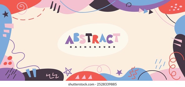 Colorful Background With Abstract Shapes