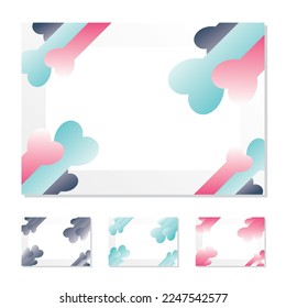 Colorful background of abstract shapes, soft gradation colors. Template for design