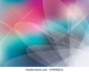 Colorful background with abstract shapes in vector illustration