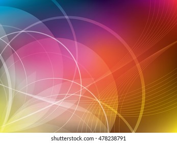 Colorful background with abstract shapes in vector illustration.