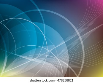 Colorful background with abstract shapes in vector illustration.