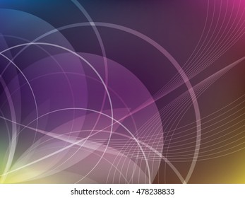 Colorful background with abstract shapes in vector illustration.