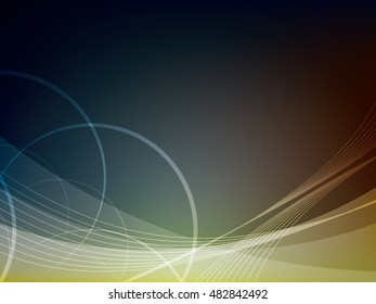 Colorful background with abstract shapes in vector illustration.