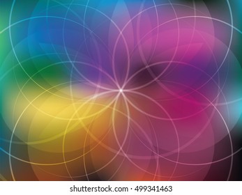 Colorful background with abstract shapes in vector illustration.